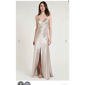 Jenny Yoo Dina Bridesmaid Gown in Latte
